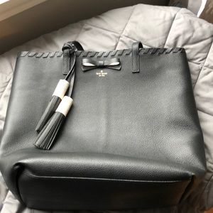 Pebbled leather tote